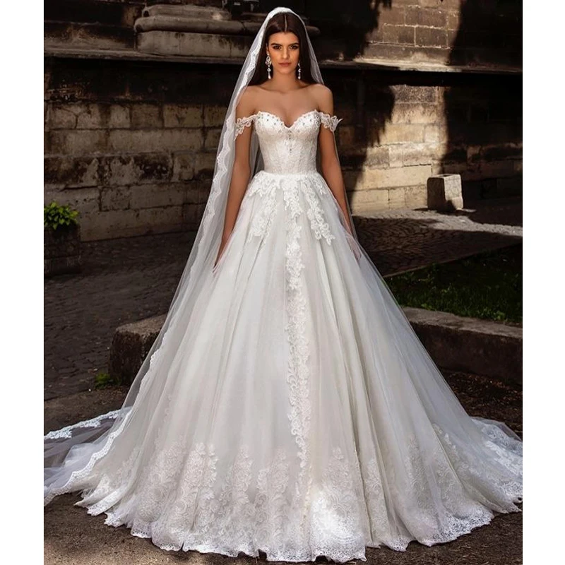 Off-the-Shoulder-Princess-Wedding-Dresses