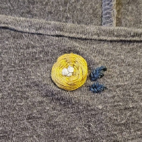 sew a hole in a shirt