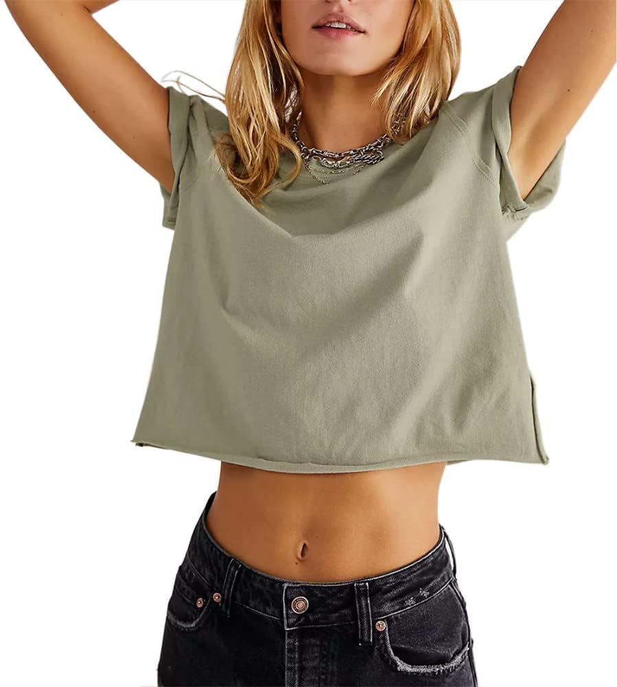 Women’s Summer Casual Loose Short Sleeve Long T Shirt