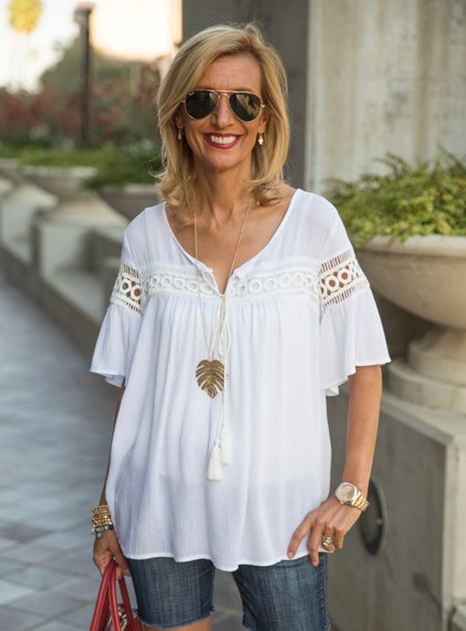 white peasant blouse