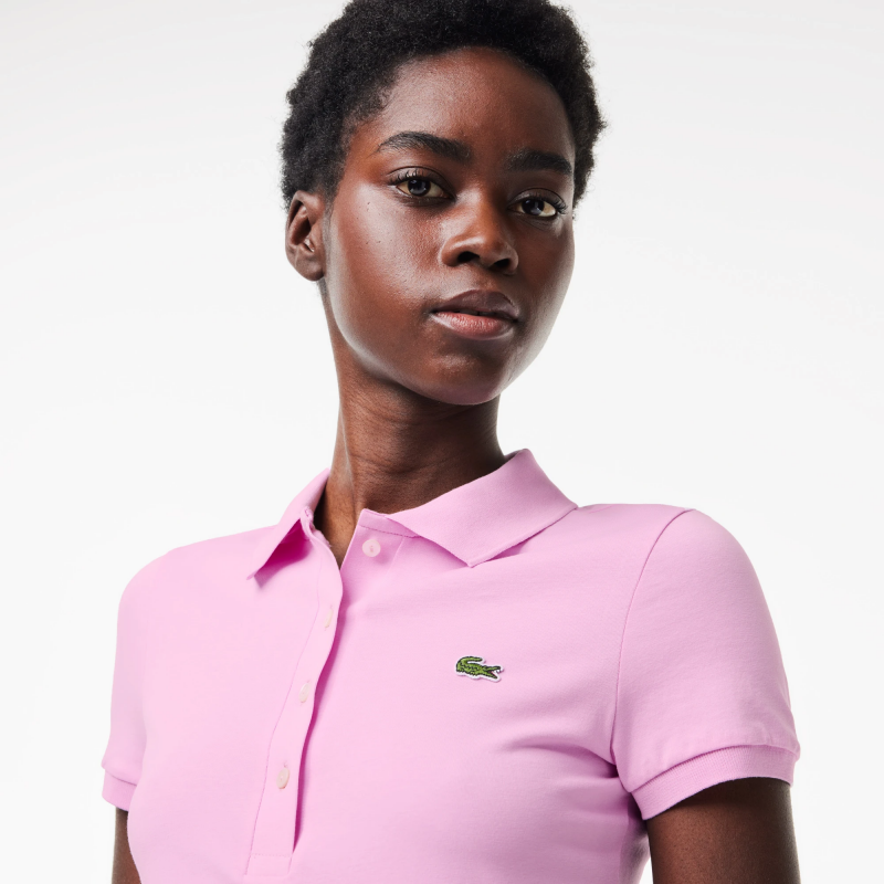 pink polo shirt