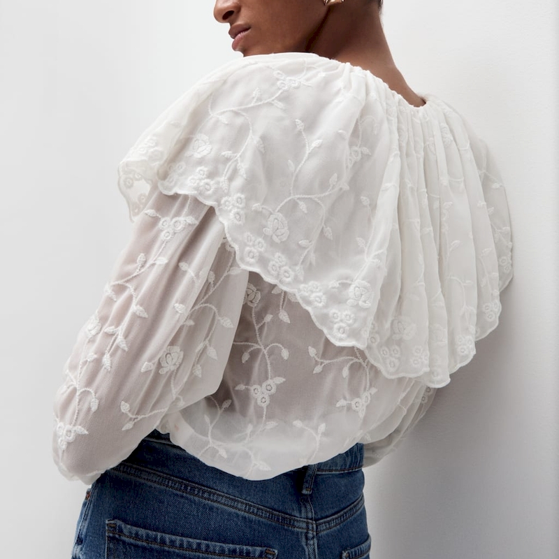 Which women's blouses are made of lightweight linen?